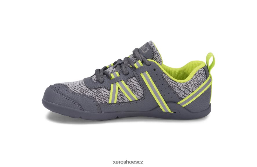 Z420TP285 šedá / limetka Xero Shoes Prio běžecká a fitness obuv - dětská