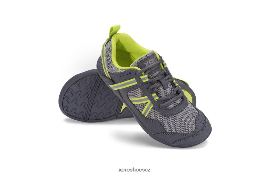 Z420TP285 šedá / limetka Xero Shoes Prio běžecká a fitness obuv - dětská