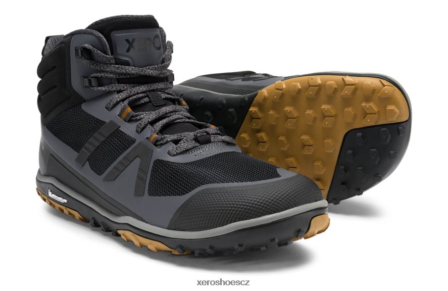 Z420TP90 asfalt / černá Xero Shoes scrambler mid ii - ultralehký hiker s michelinovou vláknitou podrážkou