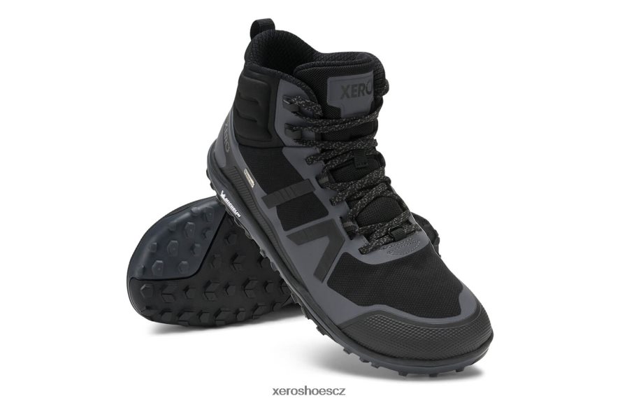 Z420TP92 černá / asfalt Xero Shoes scrambler mid ii wp - ultralehká, voděodolná turistická bota