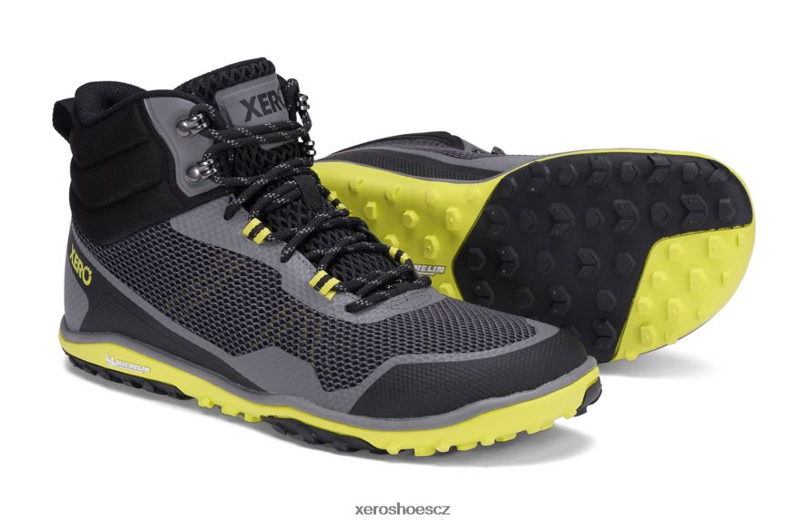 Z420TP95 ocelově šedá / sírová Xero Shoes Scrambler mid - ultralehká turistická bota s michelin fiberlite podrážkou