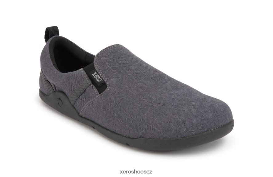 Z420TP60 asfalt Xero Shoes aptos - ležérní konopné plátno slip-on - pánské