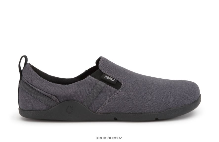 Z420TP60 asfalt Xero Shoes aptos - ležérní konopné plátno slip-on - pánské