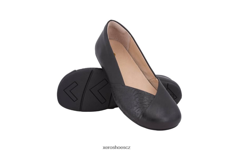 Z420TP164 Černá Xero Shoes fénix kůže - dámské elegantní ploché
