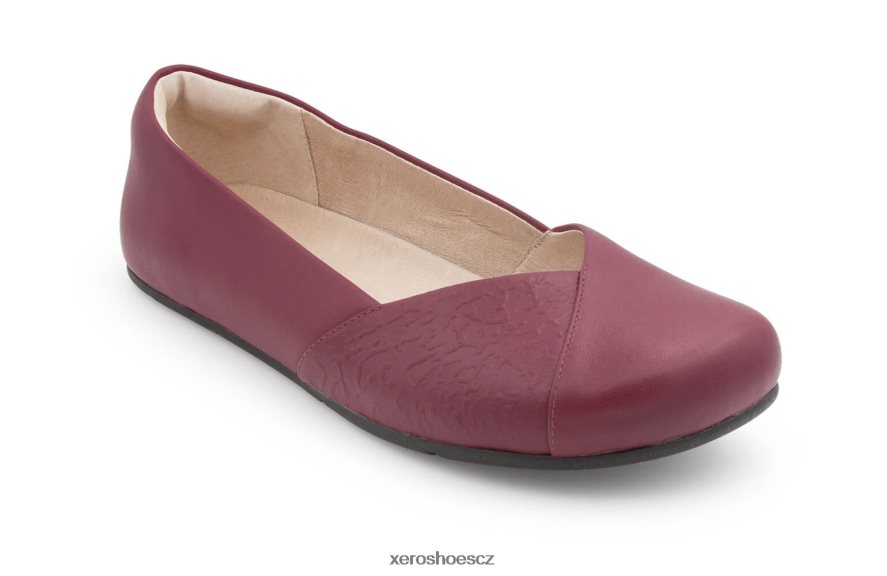 Z420TP178 malina Xero Shoes fénix kůže - dámské elegantní ploché