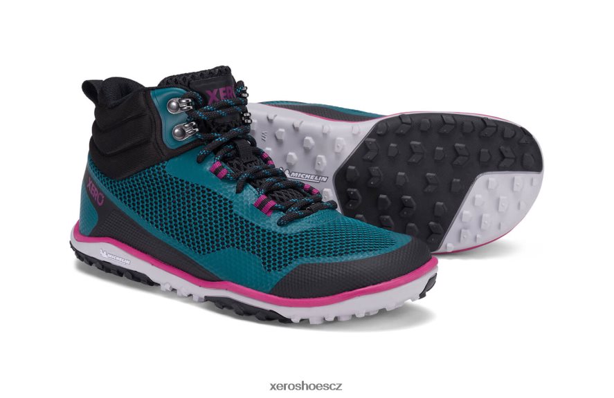 Z420TP201 hluboké jezero / fuchsie Xero Shoes Scrambler mid - ultralehká turistická bota s michelin fiberlite podrážkou