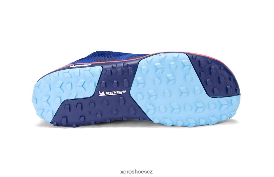 Z420TP124 sodalitová modrá / oranžová Xero Shoes Scrambler low - trailová bota s michelin fiberlite podrážkou